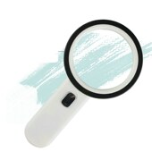 包邮 手持式 阅读放大镜带LED灯双层镜片30倍老人读书看手机扩大镜