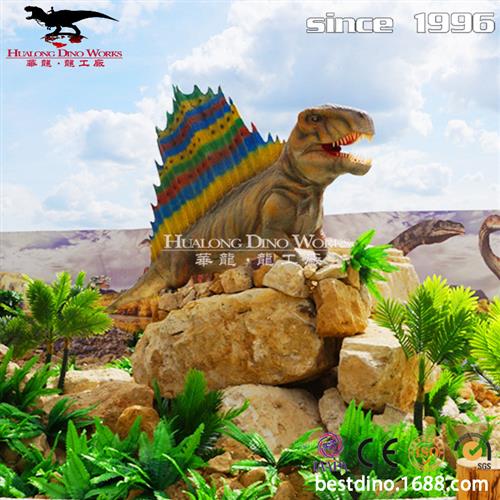 仿真恐龙模型景区公园游乐园景观互动电动异齿兽国外节目展出.