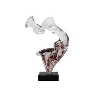 仿琉璃酒店装饰品简约现代客厅陈设品透明抽象艺术品雕塑摆件探戈