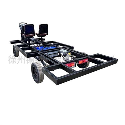 电动四轮载重餐车巡游花车货运车仓库运转车加重实心轮胎底盘