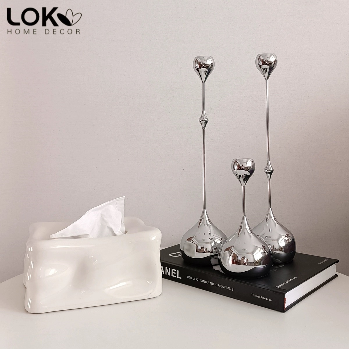 水滴烛台香薰蜡烛家用烛光晚餐道具浪漫摆件蜡烛台座餐桌装饰品