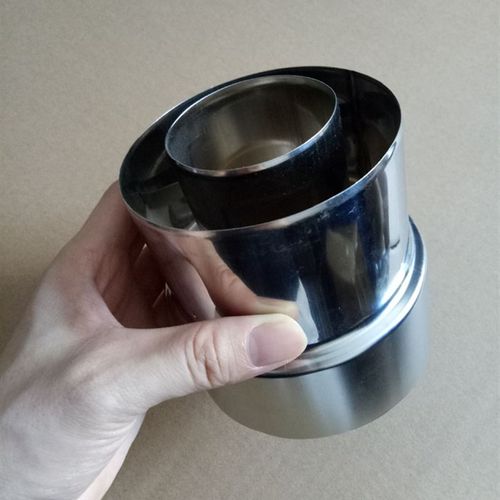 平衡式热水器不锈钢双层排烟管110*75变100*60变径圈转接头