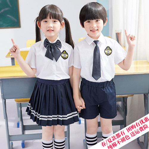 元旦儿童演出服装合唱服男女童朗诵表演英伦学院风学生主持人礼服