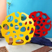 海鲜姿造创意白色网格盘莲藕装 刺身摆件摆盘高档镂空背景 饰新中式