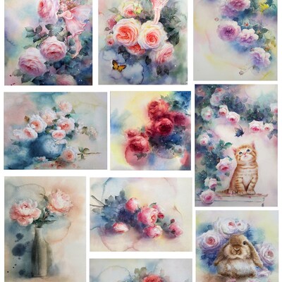 夏末水彩课程自配26色分装颜料 申内利尔艺术家史明克HB 宝虹画纸