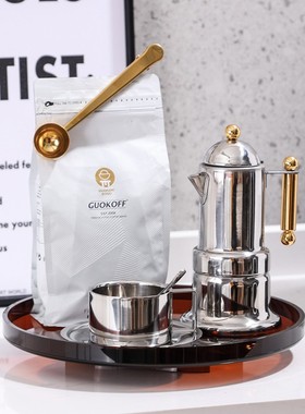 样板间房厨房摆件组合咖啡主题咖啡机咖啡壶托盘装饰画展厅道具