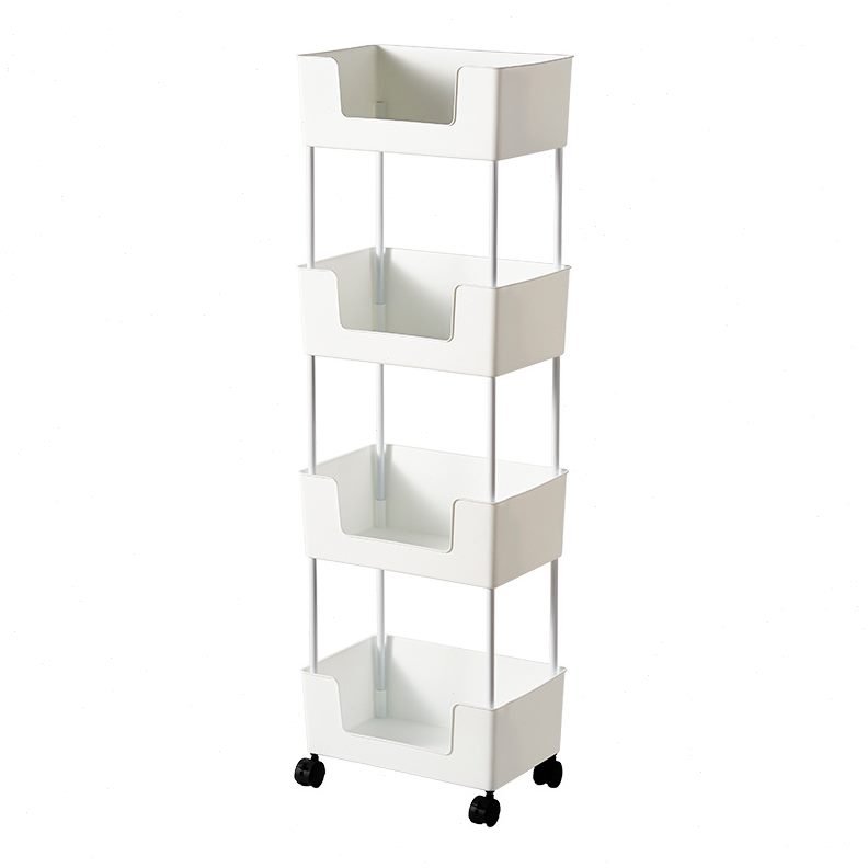 可移动书架置物架家用落地简易书柜多层家用小推车收纳柜子置物柜