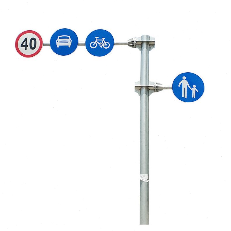 反光交通标志牌热镀锌F杆道路指示提示警告交通标识牌提示指路牌