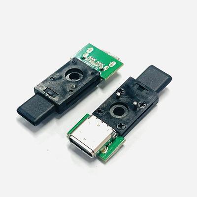 Typec全塑公头测试板连接器转接头24PIN塑胶公转母无卡扣耐插设备