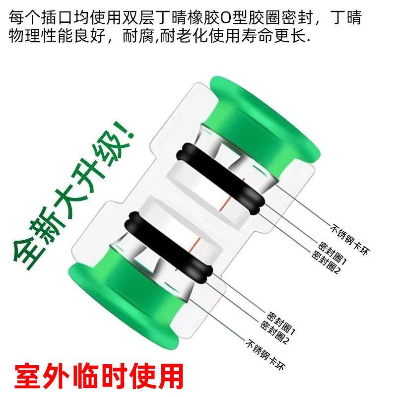 免热熔4分20ppr水管快速接头快插弯头25快接直接pe三通32球阀pvc6