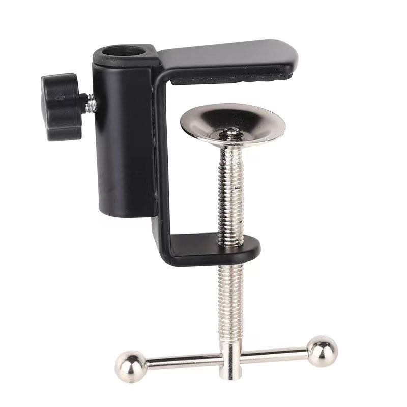 铝合金底座固定工字夹NB35悬臂支架夹桌面床头话筒通用多功能配件