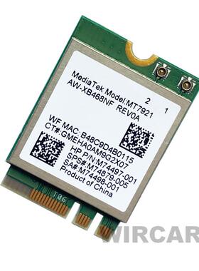 MT7921 WIFI6 NGFF 5G双频千兆内置无线网卡AX1800M 5.2蓝牙AX200