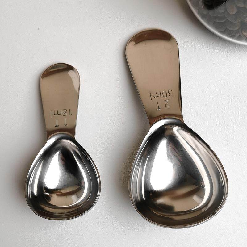 不锈钢勺子咖啡勺量勺咖啡豆咖啡粉量勺咖啡豆粉可定量计量匙15g