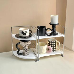 转角迷你拐角三角扇形收纳小架子置物架桌面小尺寸三角架厨房杯架