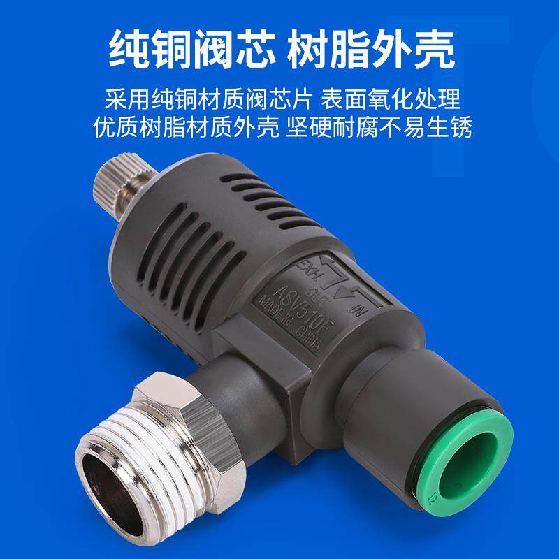 快速消声排气节流阀ASV310F-01-08S/410F-02-10S/510F-03-12S/06