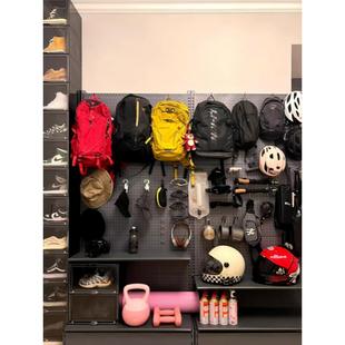 洞洞板装备墙徒步户外展示架落地爬山滑雪登山露营收纳置物架