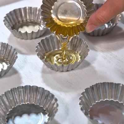 可蒸可烤马拉盏模具蛋糕锡纸杯钵仔糕蛋挞锡箔托耐高温不沾菊花盏