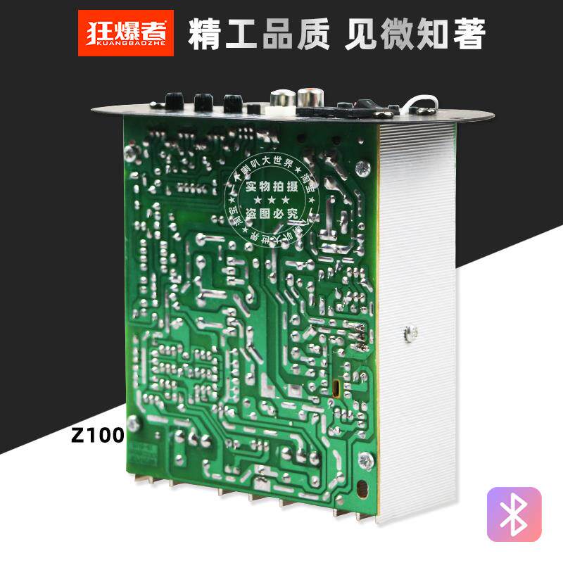 12V220V两用120W大功率蓝牙功放板DIY低音炮水桶音响音箱家用车载