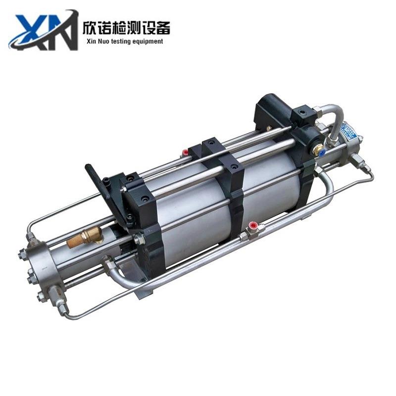 压力检测设备厂家空气驱动升压流量大高压气动双缸气体增压泵
