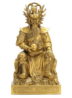 纯铜龙王摆件井龙王河龙王爷家用供养神像广济龙王铜龙五爷 摆件