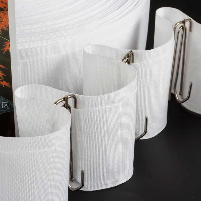 7.5cm宽窗帘穿钩布带天象牌布带连孔上浆布带窗帘辅料配件80米/卷