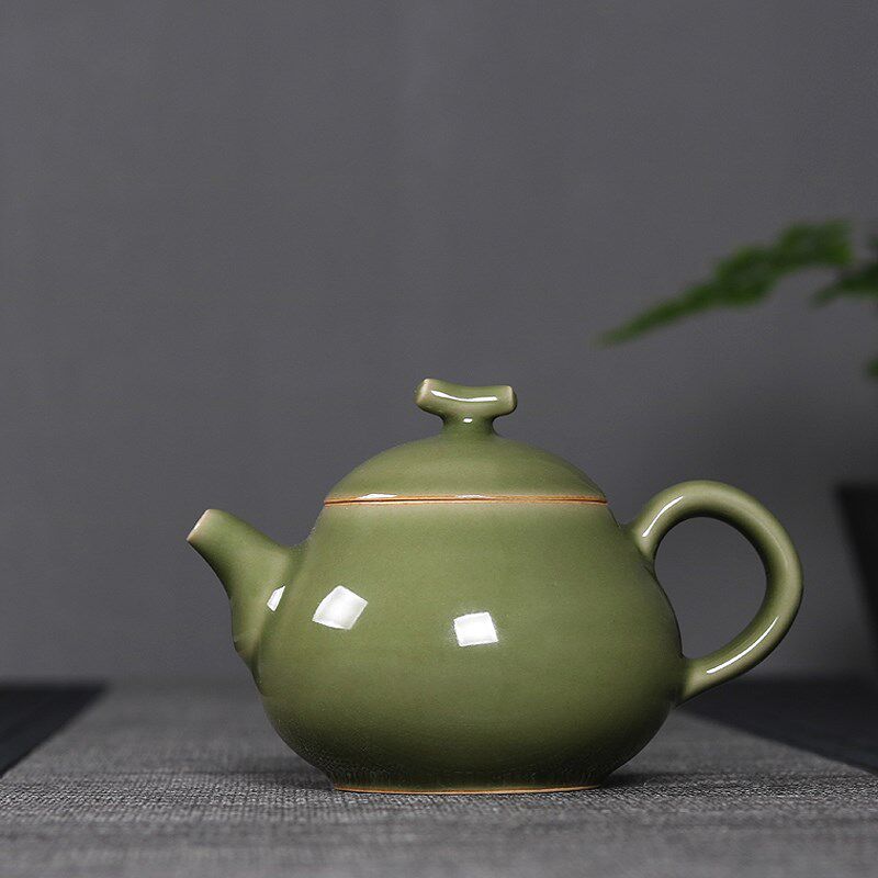 青瓷茶壶单壶手工弟窑龙泉功夫茶具过泡茶壶养生壶