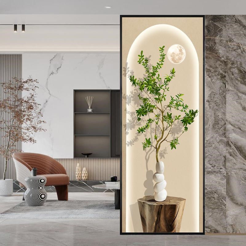 现代艺术玻璃屏风隔断客厅入户玄关浴室卫生间干湿区半墙卧室房间