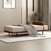 沙发脚踏床尾凳换鞋 现代酒店公寓样板房 卧室床榻客厅门厅意式