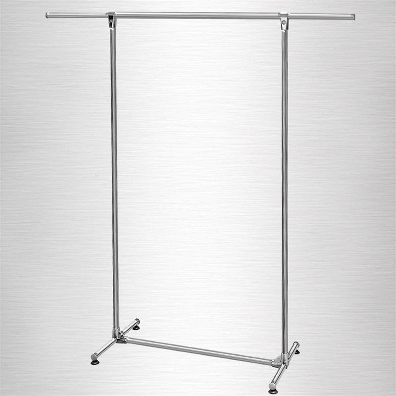 促销晾衣架落地不锈钢单杆式置地晾晒架晒衣架加厚伸缩凉衣挂衣架