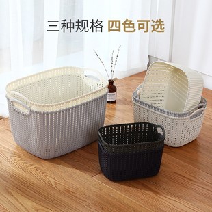 折叠网式 家用杂物收纳筐子 风格 米白浅灰深灰多色选 脏衣篮 日式