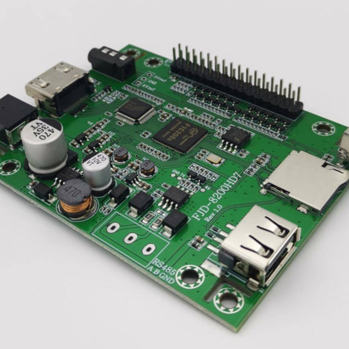 串口通讯1080P视频播放板MP5高清长条屏幕解码器HDMI模块密室广告