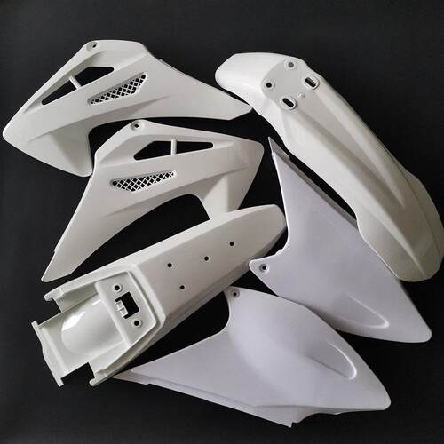 CQR250越野摩托车改装配件全车外壳前后挡泥瓦护板侧盖荧光黄大灯