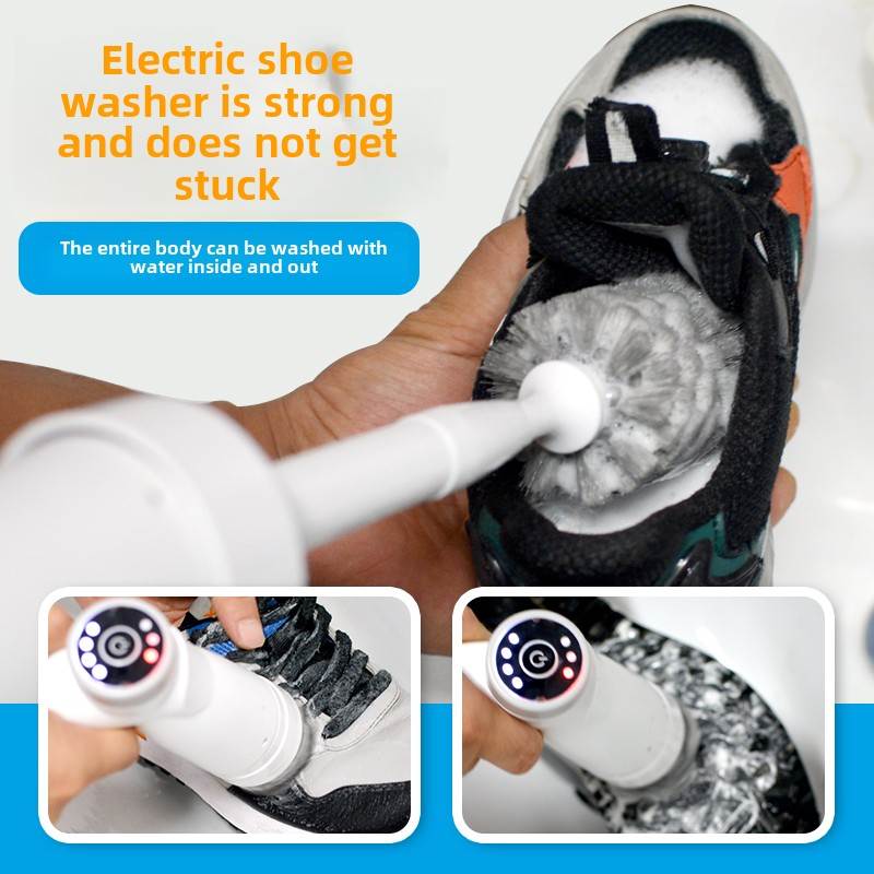 大功率3档电动洗鞋刷多功能充电清洁刷全身水洗里外可刷电刷鞋刷