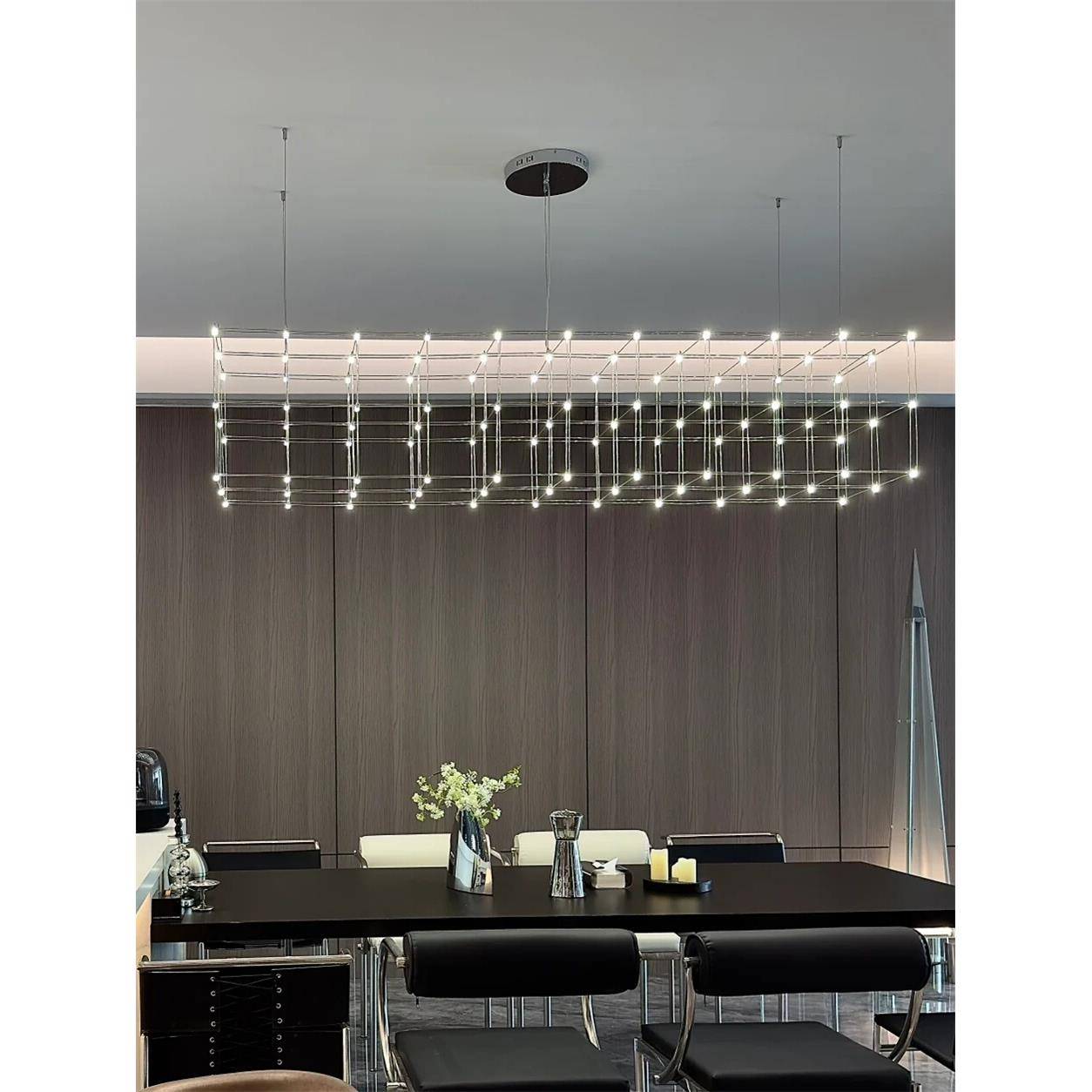 新餐厅吊灯，高端星空，萤火虫灯立方体，网红意大利酒吧台灯，家