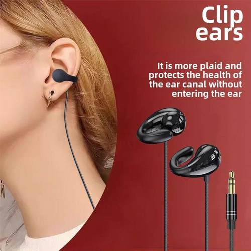 非入耳式有线耳机，适用于雅马哈卡西欧耳夹电钢琴声卡监测3m电吉