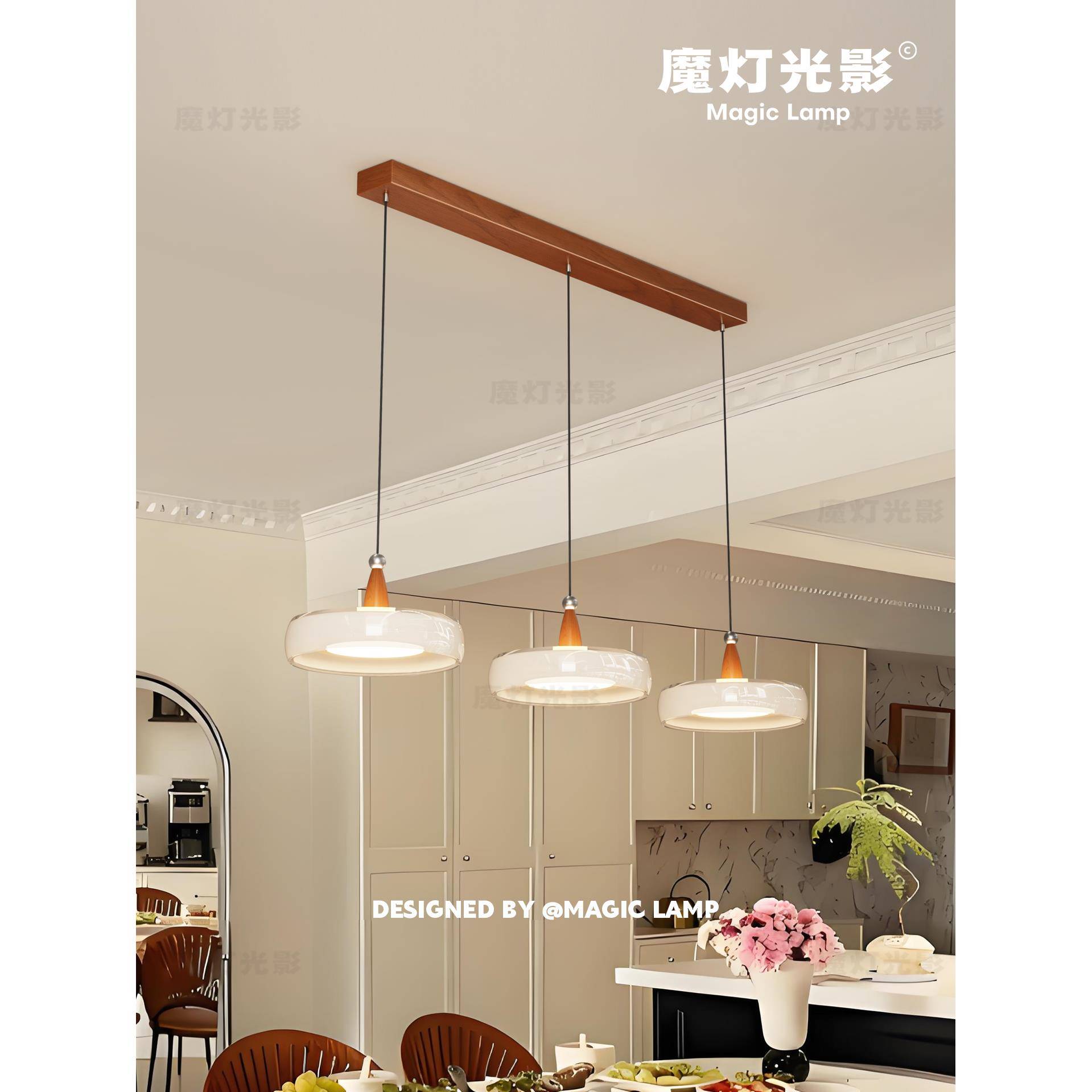 中古风覆古餐厅吊灯法式三头高级感吧台吊线灯餐桌灯卧室床头吊灯