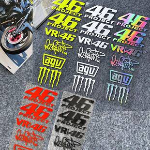 魔爪头盔贴46号罗西签名贴摩托车改装配件装饰版画防水贴纸拉花贴