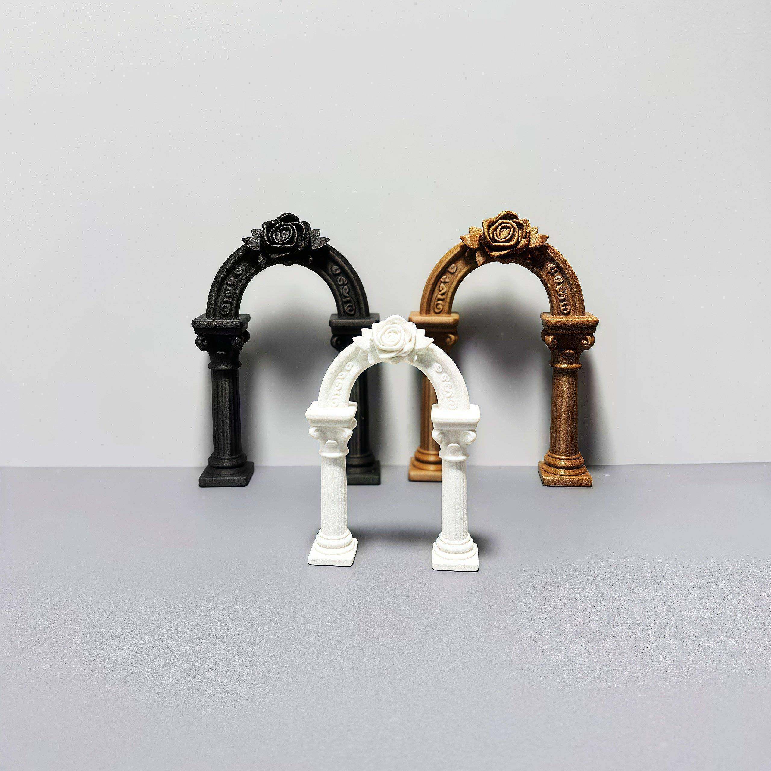 娃屋手工DIY配件 欧式罗马柱玫瑰花拱门模型吧唧托配件痛包痛板,模玩/动漫/周边/娃圈三坑/桌游,盲盒场景道具娃屋,淘宝优惠券,粉丝福利购,淘宝优惠卷