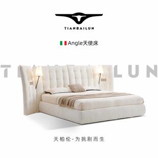意式Angle双人床高背布艺宽屏床大别墅 大床2米x2米2高端主卧室床