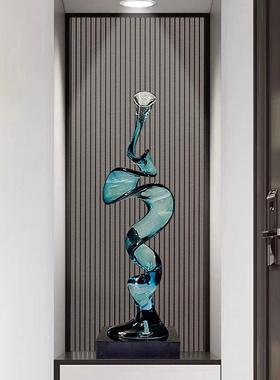 新中式风格装饰抽象玄关摆件祝福功能摆件手工定制家居饰品透明树