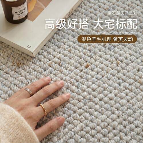 轻奢室高级感侘风寂毛客厅20YY-070226新款地毯免羊洗可擦沙发卧