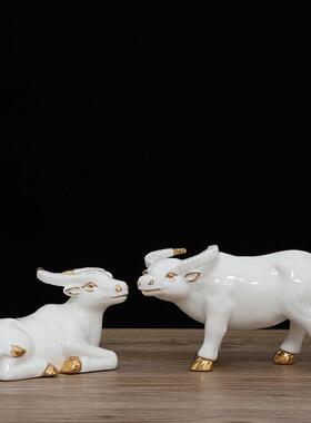 十二生肖招财牛摆件风水镇宅客厅办公室乔迁商务送礼家居工艺摆设