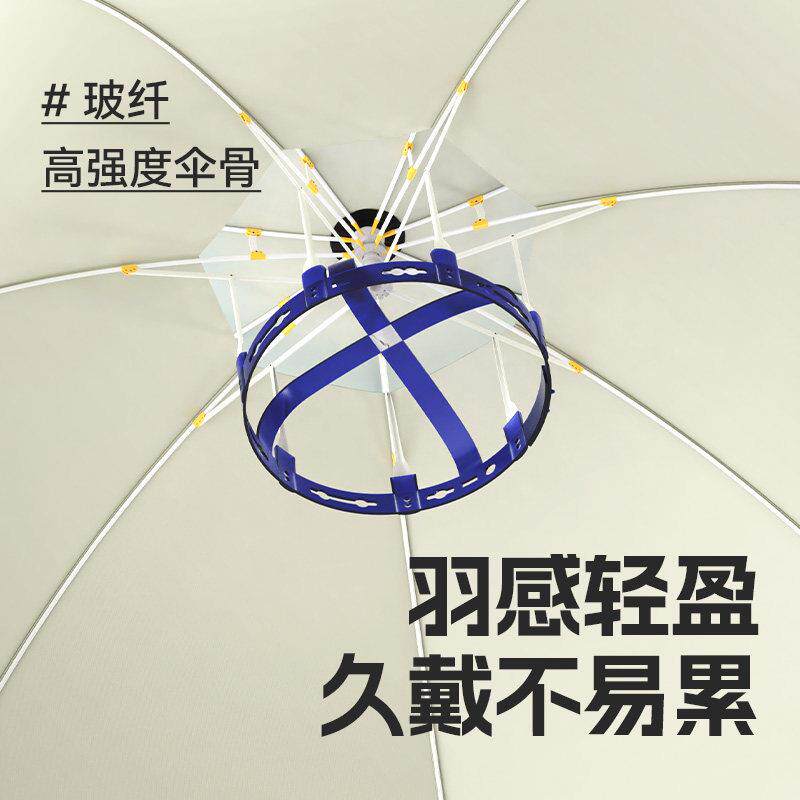 渔之源伞帽头戴式雨伞防晒雨伞帽钓鱼专用头顶雨伞遮阳伞斗笠雨伞