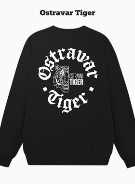 专柜新款 Ostravar Tiger美式2026春季情侣圆领套头男女卫衣上衣