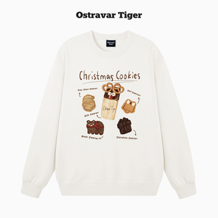 专柜新款 Tiger潮牌2025秋冬套头圆领女卫衣外套 Ostravar