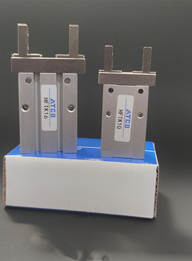 气动手指气缸单双动常开常闭HFSK10/16/HFTK20/25/32/40平行气爪6