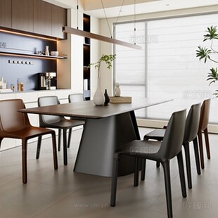 意式极简实木餐桌椅组合现代简约饭桌餐桌椅子饭桌椅子定制