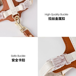 猫咪牵引绳防挣脱外出专用工字形背心式高皮革档蓝猫缅因猫德文