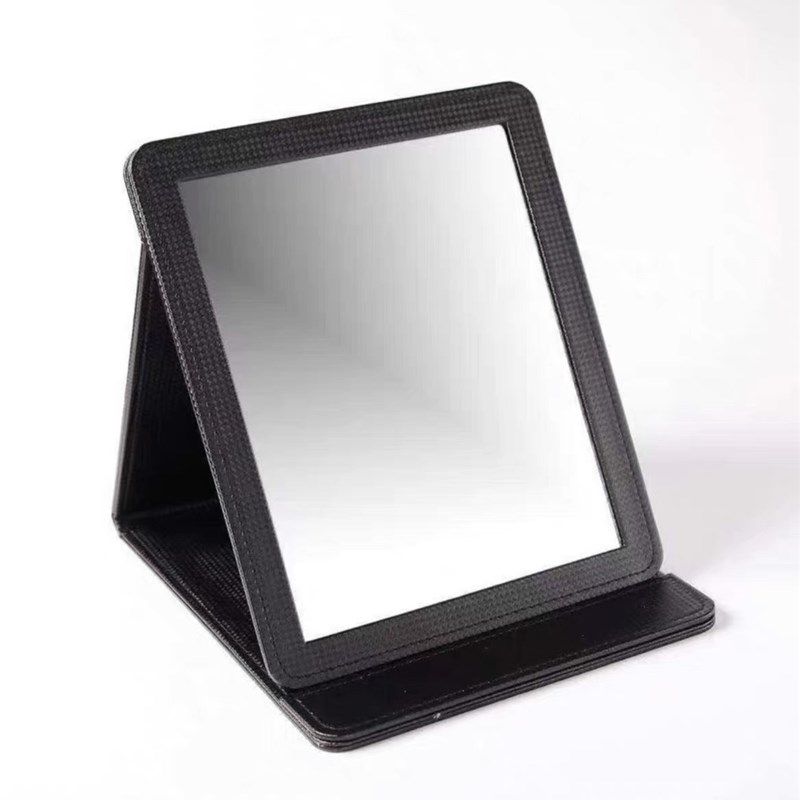 折叠皮镜珠宝店专用镜子金店柜台镜看货镜化妆皮革镜单面镜印logo