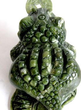 天然岫玉金蟾摆件家居装饰开业商铺收银台礼品玄关办公室桌面摆设